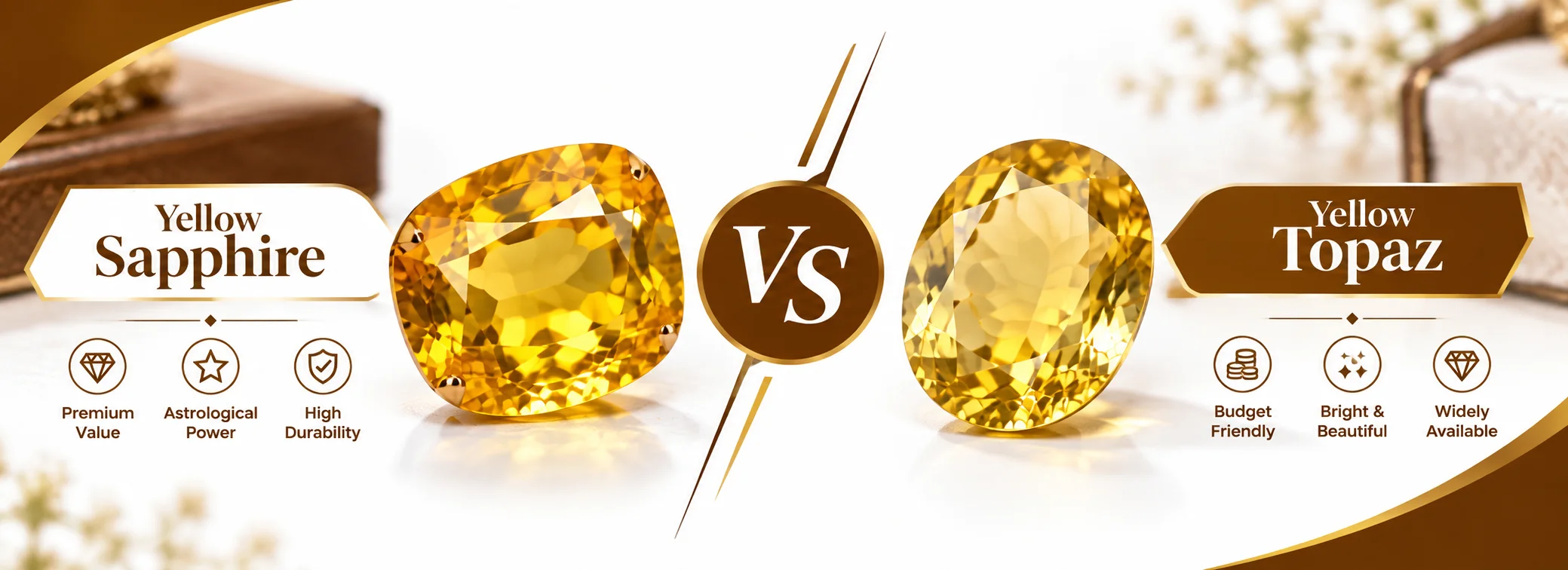Yellow Sapphire vs Yellow Topaz Pros and Cons